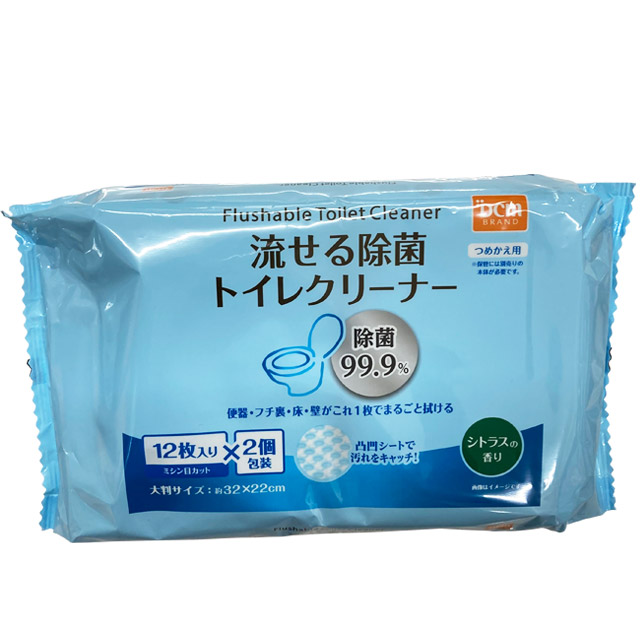 DCM　除菌トイレクリーナー つめかえ用  12枚×2個包装