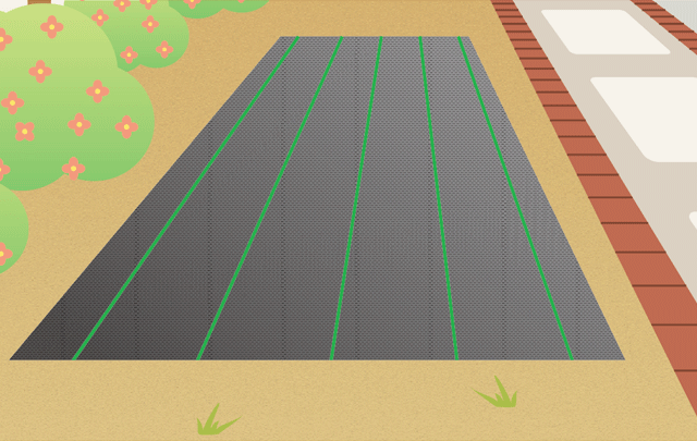 すき間なく地面を覆う