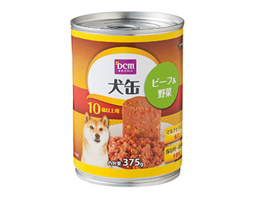 DCM　犬缶　10歳以上 ビーフ＆野菜 375g