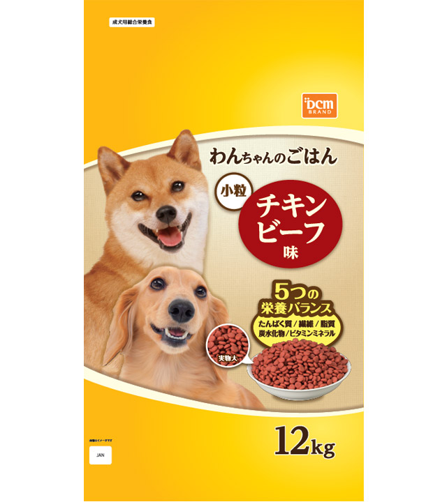 ＤＣＭ ドッグフード 小粒チキン・ビーフ味  12kg