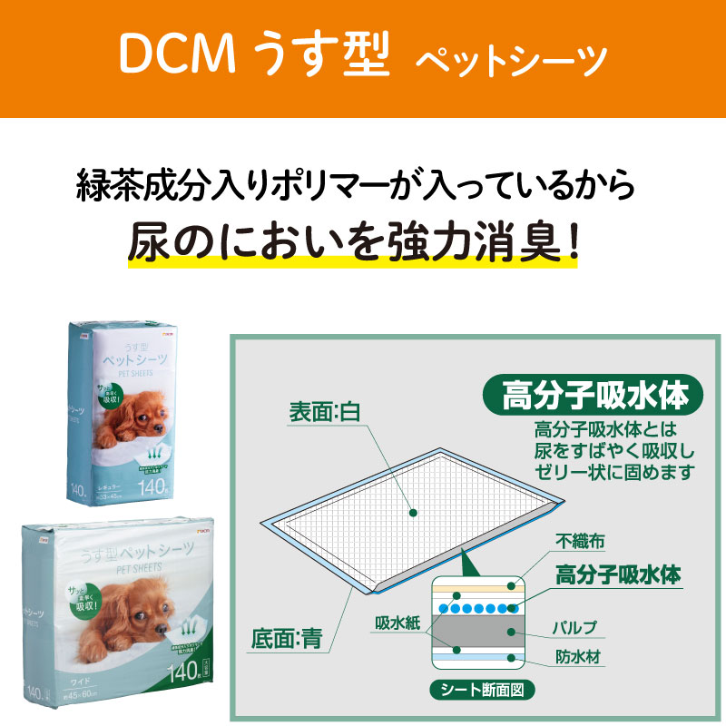 【こまめに交換したい方におすすめ】うす型ペットシーツシリーズ
