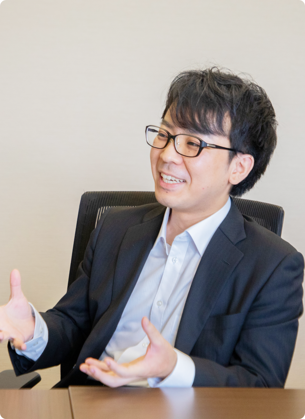 対談をしている様子