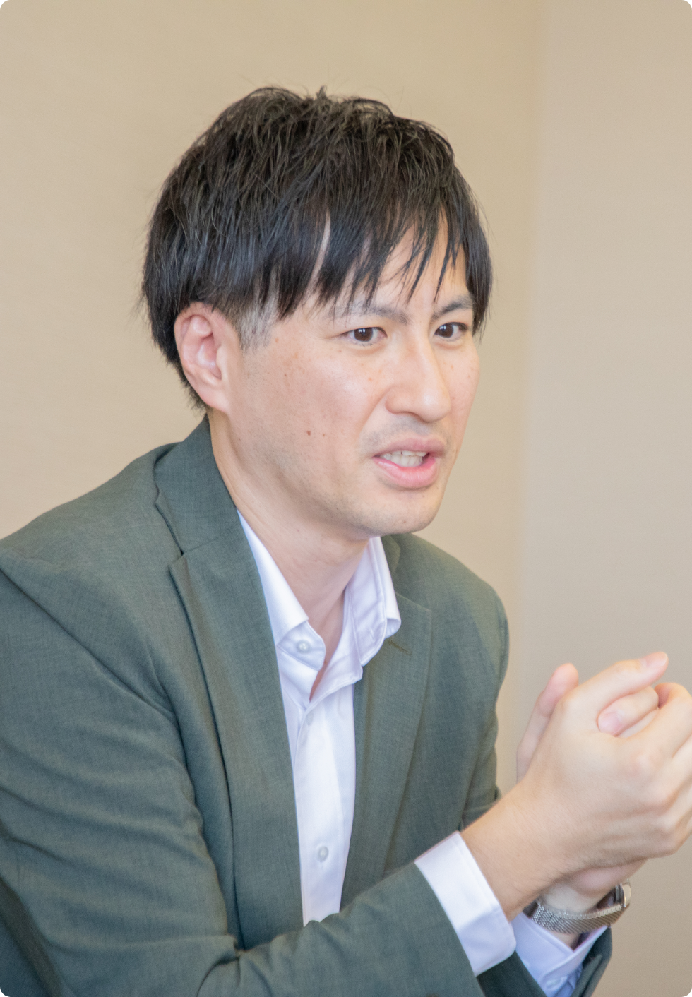 対談をしている様子