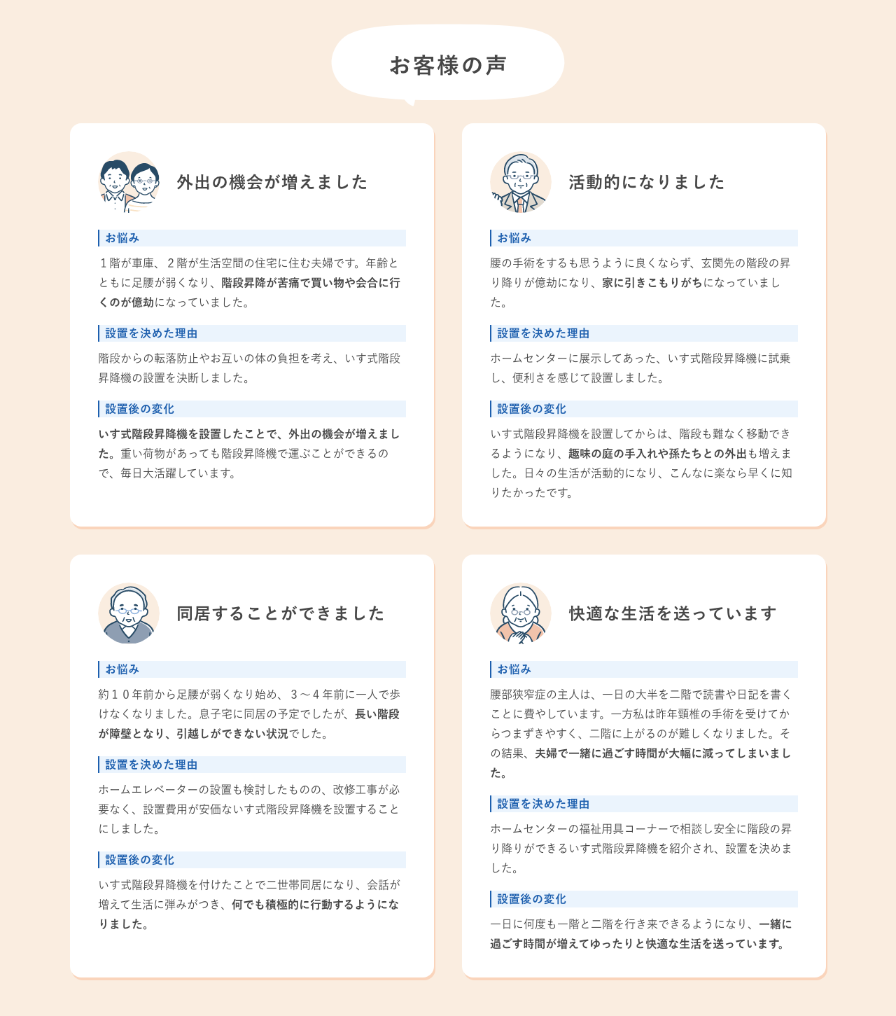 お客様の声